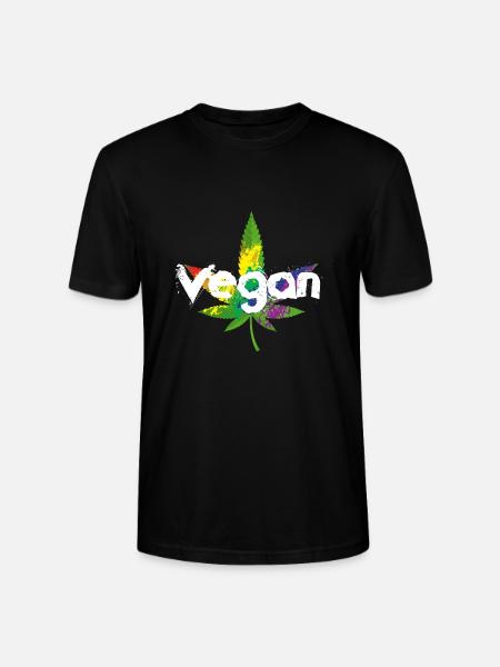 Cannabis Vegan - Stanley/Stella Unisex Bio-T-Shirt CRAFTER - Schwarz