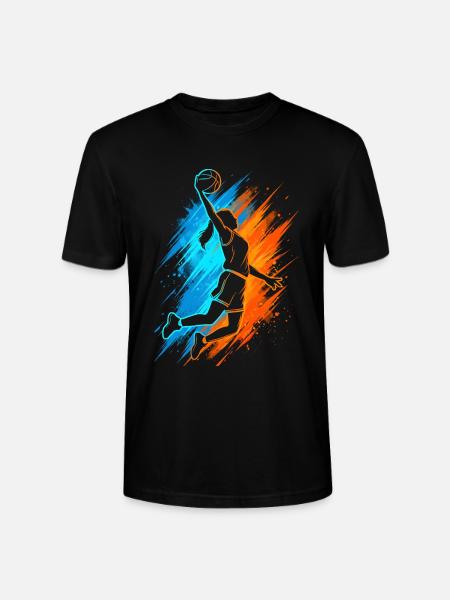 Basketball Damen Mädchen Basketballer Kinder - Stanley/Stella Unisex Bio-T-Shirt CRAFTER - Schwarz