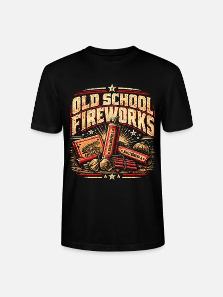 Old School Fireworks - Stanley/Stella Unisex Bio-T-Shirt CRAFTER - Schwarz
