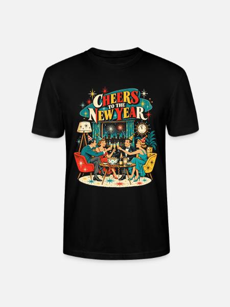 Cheers to the New Year - Stanley/Stella Unisex Bio-T-Shirt CRAFTER - Schwarz