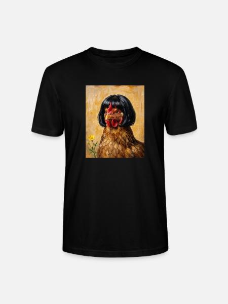 Lustiges Huhn Bob Haarschnitt - Stanley/Stella Unisex Bio-T-Shirt CRAFTER - Schwarz