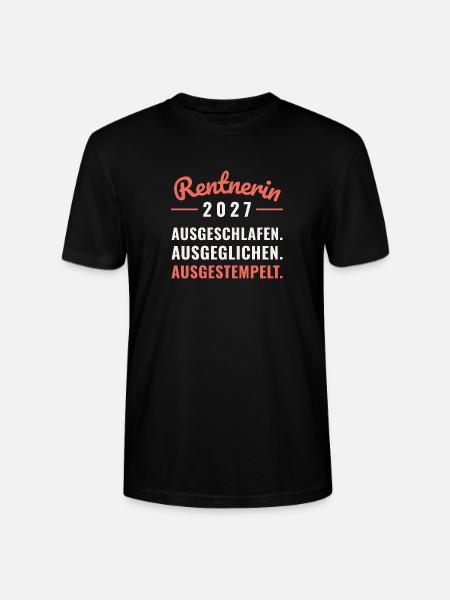 Rentnerin 2027 - Stanley/Stella Unisex Bio-T-Shirt CRAFTER - Schwarz