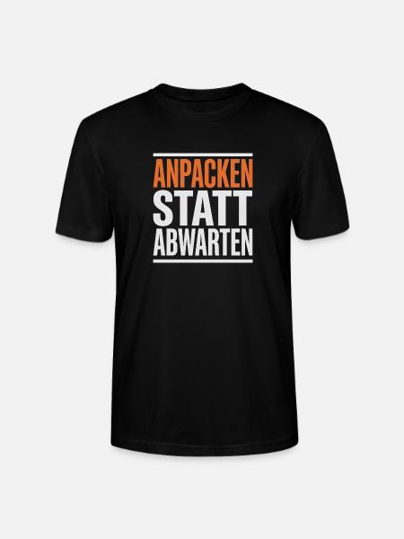 Anpacken statt Abwarten Handwerk - Stanley/Stella Unisex Bio-T-Shirt CRAFTER - Schwarz