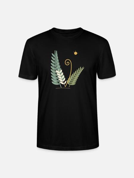 Entfaltende Waldfarne - Stanley/Stella Unisex Bio-T-Shirt CRAFTER - Schwarz