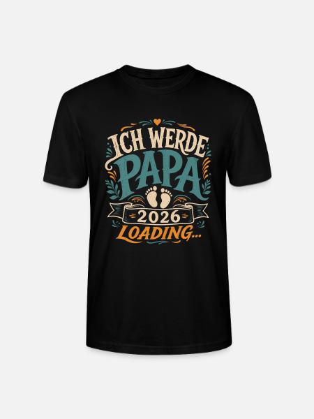 Ich werde Papa Werdender Vater - Stanley/Stella Unisex Bio-T-Shirt CRAFTER - Schwarz