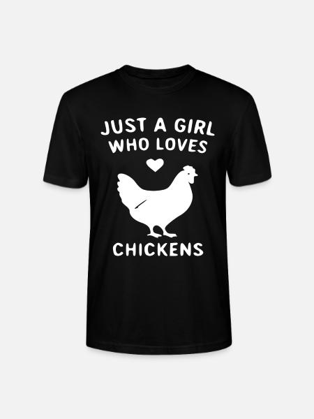 Mädchen liebt Hühner - Stanley/Stella Unisex Bio-T-Shirt CRAFTER - Schwarz