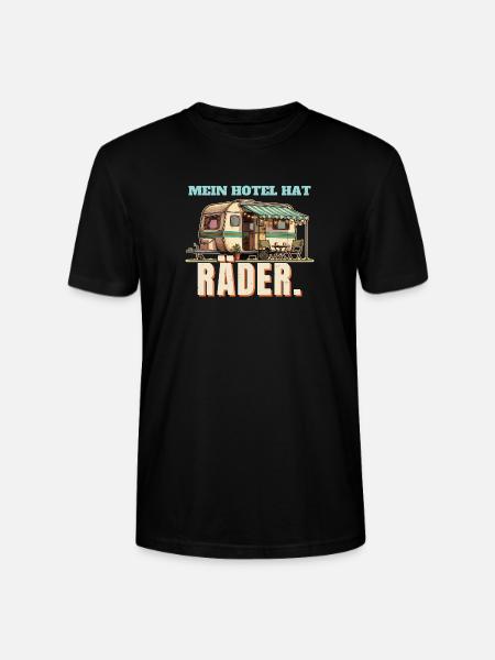 Wohnwagen - Hotel mit Rädern - Stanley/Stella Unisex Bio-T-Shirt CRAFTER - Schwarz