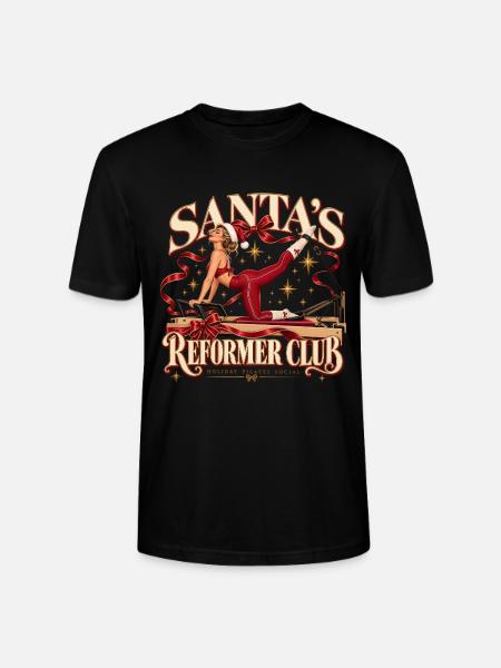 Weihnachts-Pilates-Reformer - Stanley/Stella Unisex Bio-T-Shirt CRAFTER - Schwarz