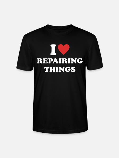 I Love Repairing Things - Stanley/Stella Unisex Bio-T-Shirt CRAFTER - Schwarz