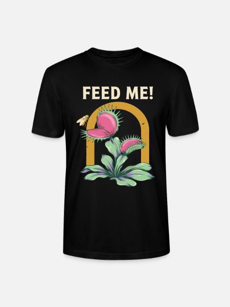 Feed Me Karnivorische Blütenkunst - Stanley/Stella Unisex Bio-T-Shirt CRAFTER - Schwarz