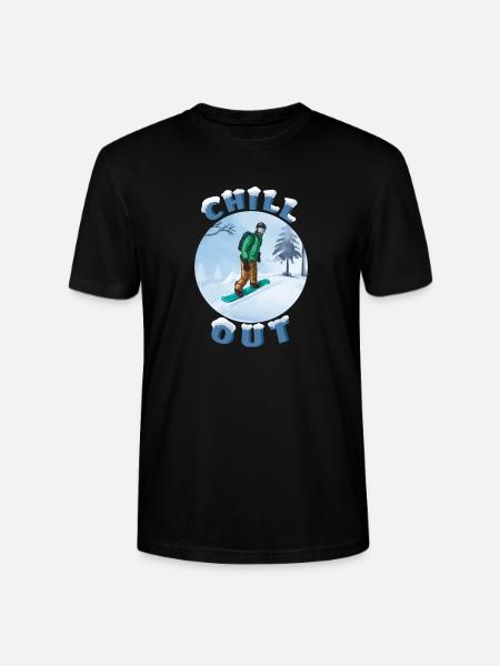 Winter Snowboarder Chill-Out - Stanley/Stella Unisex Bio-T-Shirt CRAFTER - Schwarz