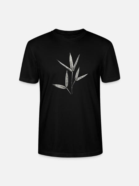 Bambus Botanischer Blätterdruck - Stanley/Stella Unisex Bio-T-Shirt CRAFTER - Schwarz