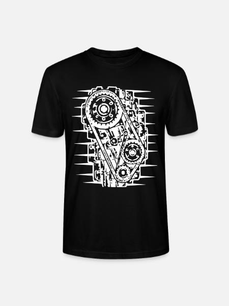 Industrielles Riemenmuster - Stanley/Stella Unisex Bio-T-Shirt CRAFTER - Schwarz