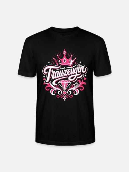 Trauzeugin Krone Hochzeit Braut - Stanley/Stella Unisex Bio-T-Shirt CRAFTER - Schwarz