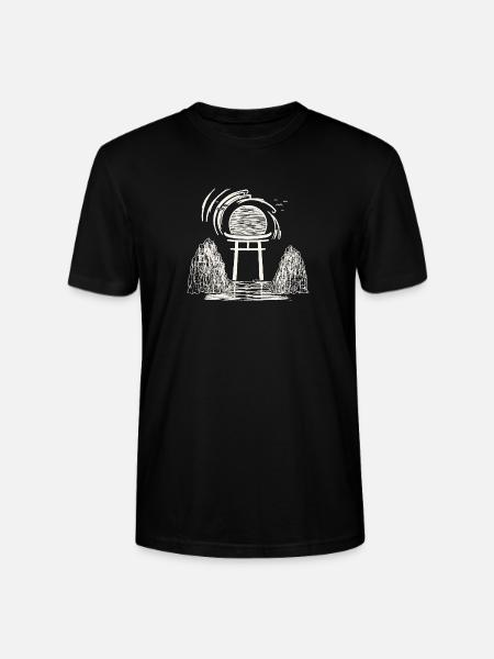 Torii Sonnenuntergang Zen - Stanley/Stella Unisex Bio-T-Shirt CRAFTER - Schwarz