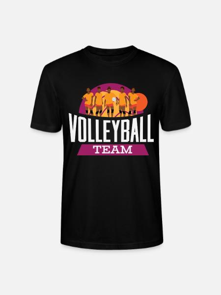 Volleyball Team – Mannschaft Retro Sonne - Stanley/Stella Unisex Bio-T-Shirt CRAFTER - Schwarz