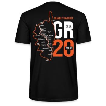 GR20 Korsika Wandern GR 20 Korsika Wanderung - Stanley/Stella Unisex Bio-T-Shirt CRAFTER - Schwarz - Hinten - Michal (187cm)