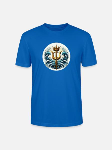 Trident Symbol - Stanley/Stella CRAFTER Unisex Organic T-Shirt - peacock-blue