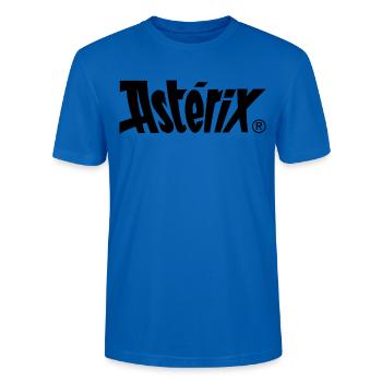 Asterix & Obelix - Asterix Logo - Stanley/Stella CRAFTER Unisex Organic T-Shirt - peacock-blue - Front - Alina (178cm) & Michal (187cm)