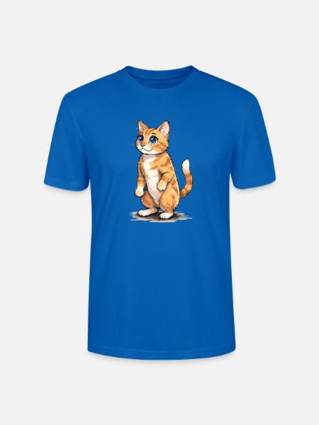 Wasserfarben Kätzchen Blick - Stanley/Stella Unisex Bio-T-Shirt CRAFTER - Pfauenblau