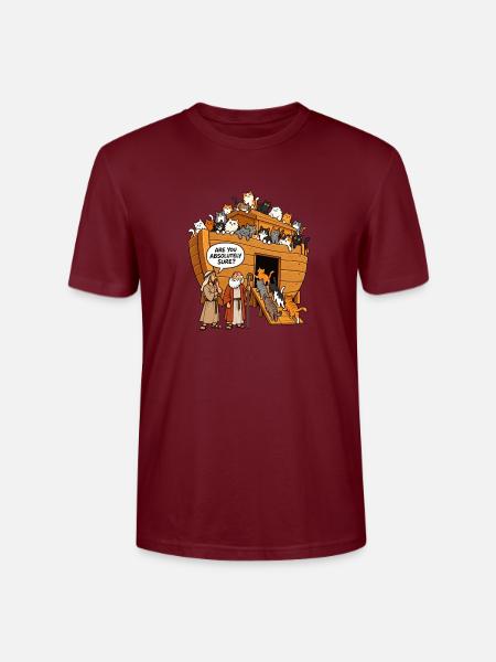 Katzenarche Noahs Arche - Stanley/Stella Unisex Bio-T-Shirt CRAFTER - Burgunderrot
