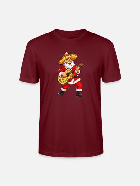 Mariachi Santa Weihnachten - Stanley/Stella Unisex Bio-T-Shirt CRAFTER - Burgunderrot