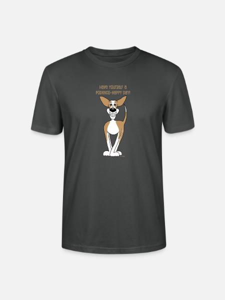 Podenco Smile - Stanley/Stella Unisex Bio-T-Shirt CRAFTER - Anthrazit