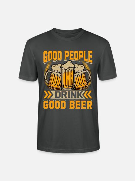 Gute Leute Trinken Gutes Bier - Stanley/Stella Unisex Bio-T-Shirt CRAFTER - Anthrazit