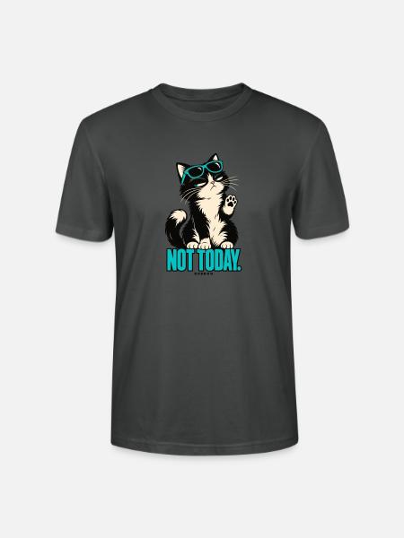 Not Today – Eigenwillige Katze | ODDROO - Stanley/Stella Unisex Bio-T-Shirt CRAFTER - Anthrazit