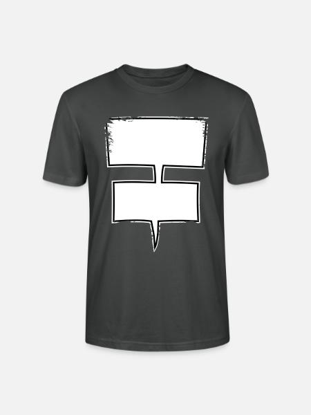 Doppel-Sprechblasen Comic-Style used look - Stanley/Stella Unisex Bio-T-Shirt CRAFTER - Anthrazit