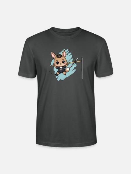 Punk-Kaninchen Sprungkunst - Stanley/Stella Unisex Bio-T-Shirt CRAFTER - Anthrazit