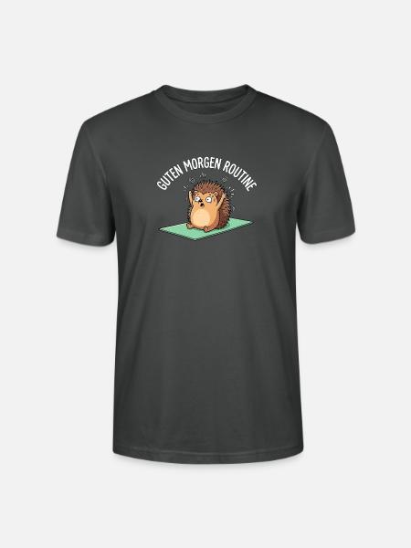 Igel Guten Morgen Routine - Stanley/Stella Unisex Bio-T-Shirt CRAFTER - Anthrazit