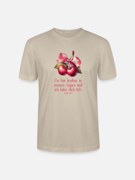 Du bist kostbar Jesaja 43,4 Konfirmation Firmung - Stanley/Stella Unisex Bio-T-Shirt CRAFTER - Beige