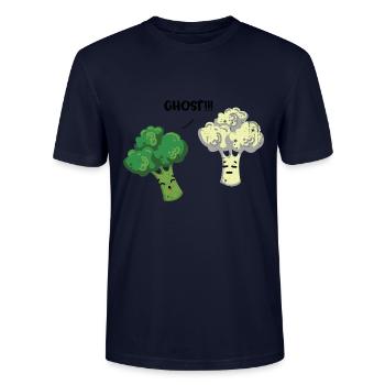 Knackiger Brokkoli Supergemüse - Stanley/Stella Unisex Bio-T-Shirt CRAFTER - Navy - Vorne - Alina (178cm) & Michal (187cm)