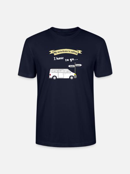 my motorhome is calling - Stanley/Stella Unisex Bio-T-Shirt CRAFTER - Navy