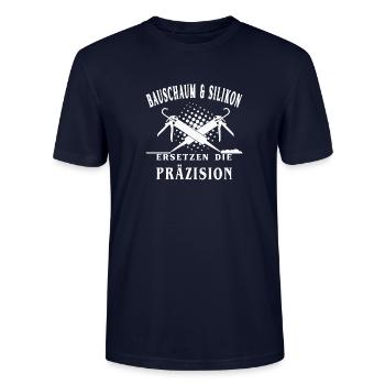 Bauschaum und Silikon ersetzt die Präzision - Stanley/Stella Unisex Bio-T-Shirt CRAFTER - Navy - Vorne - Alina (178cm) & Michal (187cm)