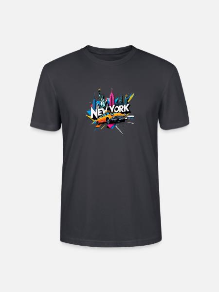New York - Stanley/Stella Unisex Bio-T-Shirt CRAFTER - Dunkles Graublau