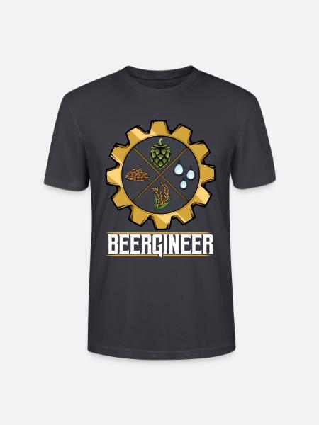 Beergineer Brau-Gear Emblem - Stanley/Stella CRAFTER Unisex Organic T-Shirt - India Ink Grey