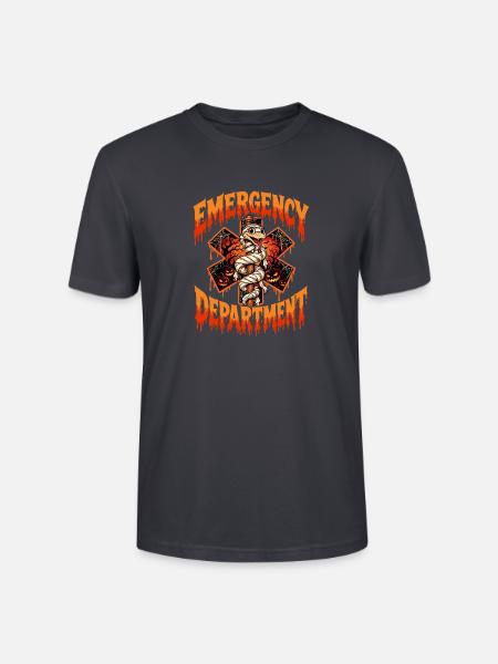 Notaufnahme – Sanitäter Dunkelhumor EMS - Stanley/Stella Unisex Bio-T-Shirt CRAFTER - Dunkles Graublau