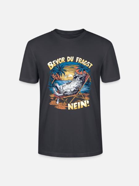 Bevor Du Fragst Nein - Stanley/Stella Unisex Bio-T-Shirt CRAFTER - Dunkles Graublau