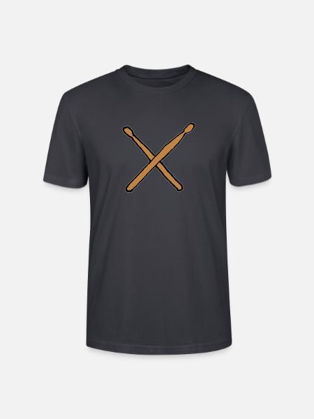 Drumsticks Schlagzeug Drummer - Stanley/Stella Unisex Bio-T-Shirt CRAFTER - Dunkles Graublau