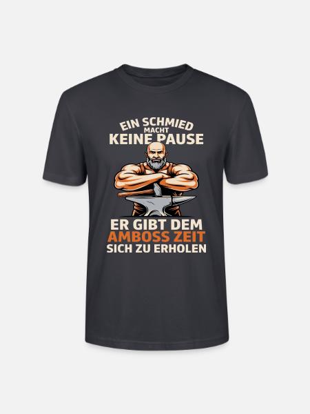 Schmiedekraft am Amboss - Stanley/Stella Unisex Bio-T-Shirt CRAFTER - Dunkles Graublau