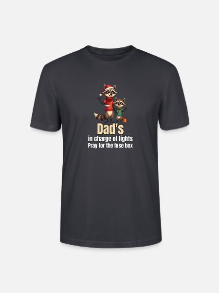 Dad's in charge of lights - Stanley/Stella Unisex Bio-T-Shirt CRAFTER - Dunkles Graublau