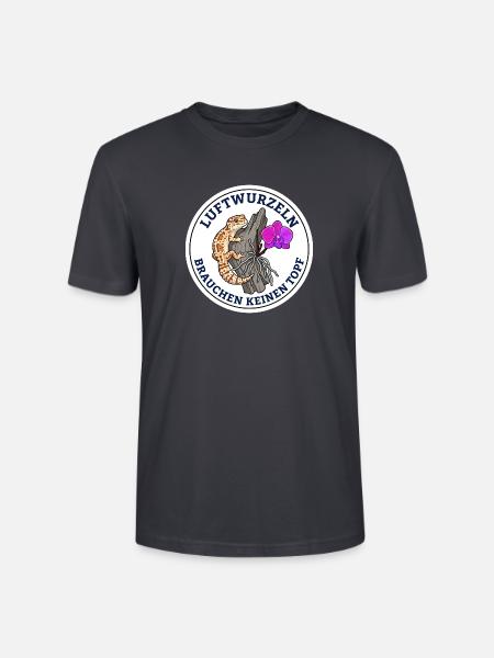 Luftwurzeln Brauchen Keinen Topf Orchidee - Stanley/Stella Unisex Bio-T-Shirt CRAFTER - Dunkles Graublau
