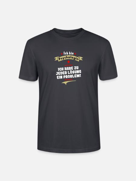 ich bin psychologin - Stanley/Stella Unisex Bio-T-Shirt CRAFTER - Dunkles Graublau