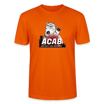 ACAB - All Cats are Bastards - Stanley/Stella Unisex Bio-T-Shirt CRAFTER - Tieforange - Vorne - Alina (178cm) & Michal (187cm)