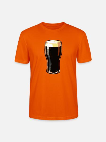 Dunkles Bierglas Motiv - Stanley/Stella Unisex Bio-T-Shirt CRAFTER - Tieforange