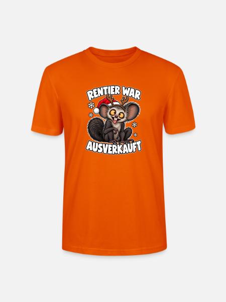 Rentier war ausverkauft - Stanley/Stella Unisex Bio-T-Shirt CRAFTER - Tieforange