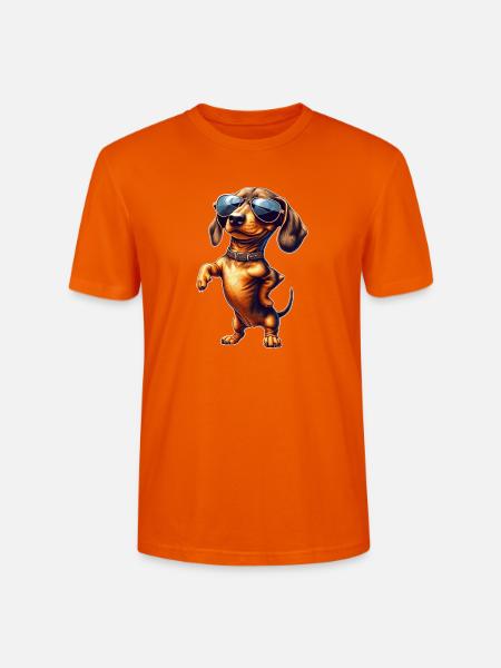 Sonnenbrillen Dackel Style - Stanley/Stella Unisex Bio-T-Shirt CRAFTER - Tieforange