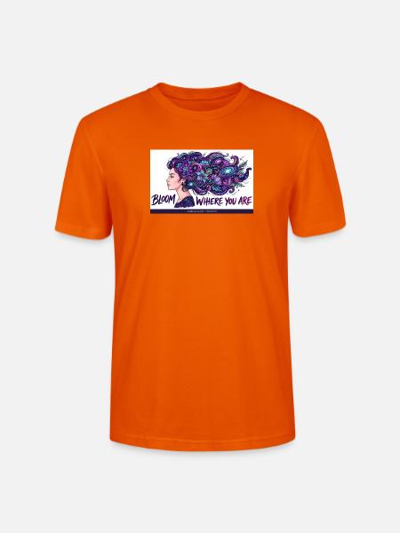 Kosmische Blüten im Haar - Stanley/Stella Unisex Bio-T-Shirt CRAFTER - Tieforange